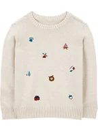 Bluzy i sweterki niemowlęce - carter's Sweter w kolorze beżowym - miniaturka - grafika 1