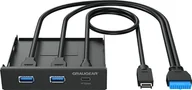 Akcesoria do komputerów stacjonarnych - Graugear Multi Frontblende mit USB 3.1 - G-MP01 - miniaturka - grafika 1