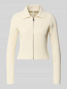 Kurtka z dzianiny o kroju regular fit z prążkowaniem model ‘ELLY’ - Kurtki damskie Kurtka z dzianiny o kroju regular fit z prążkowaniem model ‘ELLY’ - Kurtki damskie - miniaturka - grafika 1