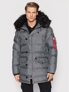 Kurtki męskie - Alpha Industries Kurtka puchowa N3B 118122 Szary Regular Fit - grafika 1