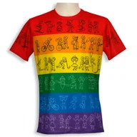 Koszulki męskie - T-shirt tęcza LGBT ikonki koszulka unisex rozmiar M - miniaturka - grafika 1