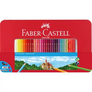 Faber-Castell Faber Castell Hexagonal kredek Castle, lata 60. metalowe etui 115894 - Kredki, ołówki, pastele i pisaki - miniaturka - grafika 1
