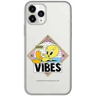 ERT GROUP etui na telefon Iphone 11 PRO, case oryginalny i oficjalnie licencjonowany przez Looney Tunes, wzór Tweety 013, optymalnie dopasowane, plecki z TPU częściowo przeźroczyste - Etui i futerały do telefonów - miniaturka - grafika 1