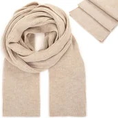 Apaszki i szaliki damskie - Elegancki szal damski modny ciepły szalik zimowy WEŁNA MERINO kobiecy długi - miniaturka - grafika 1