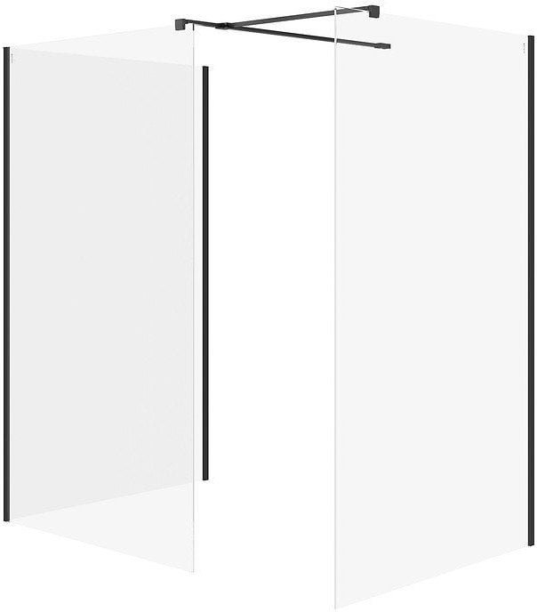 Cersanit kabiny walk-in SET B811: Kabina walk-in MILLE czarny 90x90x90x200 S601-198