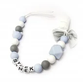 Akcesoria do smoczków - Silikonowa zawieszka przypinka smoczek SYNEK - miniaturka - grafika 1