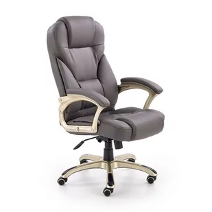 Fotel biurowy, krzesło biurowe Fotel Biurowy Ekoskóra Desmond Halmar Popielaty - Fotele i krzesła biurowe - miniaturka - grafika 1