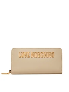 LOVE MOSCHINO Duży Portfel Damski JC5611PP1MKD0110 Beżowy - Portfele - miniaturka - grafika 1