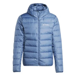 Kurtka z kapturem męska adidas TERREX MULTI LIGHT DOWN niebieska IP6039-M - Buty trekkingowe damskie - miniaturka - grafika 1
