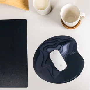 Podkładka pod mysz komputerową  z elementami graficznymi - czarna/Accurate - Podkładki pod mysz - miniaturka - grafika 1