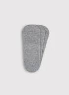 Skarpetki męskie - Stopki męskie szare trójpak - miniaturka - grafika 1