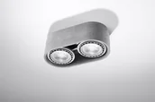 Lampy sufitowe - Sollux Lighting Plafon BASIC 2 beton - miniaturka - grafika 1