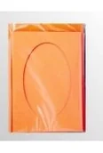 Szkolne artykuły papiernicze - Karty passepartout prostokąt pomarańcz 10,5x15cm - miniaturka - grafika 1