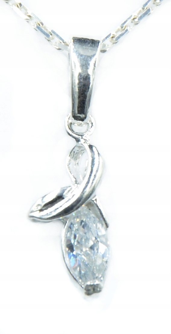 Srebrny Rodowany Wisiorek Z Cyrkonią. Pr.925!