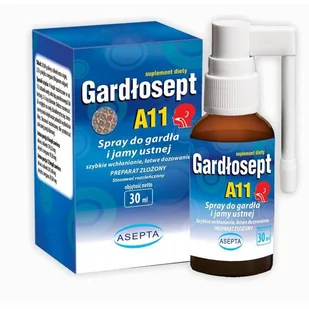ASEPTA Asepta Gardłosept A11 Spray do gardła 30 ml AS5429 - Przeziębienie i grypa - miniaturka - grafika 1