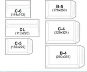 Koperty - NC Koperty Koperty Koperta DL biała 50 sztuk 11232010/50 - miniaturka - grafika 1