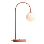 Lampy stojące - Biurkowa lampka Una 1116B11 Aldex szklana metalowa kula koralowy - miniaturka - grafika 1
