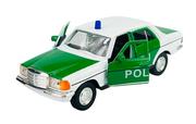 Samochody i pojazdy dla dzieci - WELLY MERCEDES-BENZ E KLASA W123 POLICJA 1:34 SAMOCHÓD NOWY METALOWY MODEL - miniaturka - grafika 1