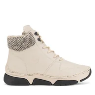 Botki damskie - Trzewiki Rieker 45955-60 Beżowy - miniaturka - grafika 1