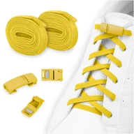 Akcesoria obuwnicze - Elastyczne sznurówki do butów bez wiązania zółte zapinki na magnes 100cm - miniaturka - grafika 1