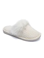 Kapcie damskie - Confly Kapcie w kolorze białym - miniaturka - grafika 1