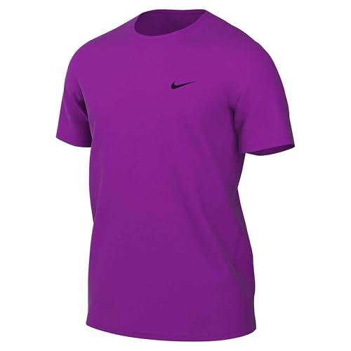 Nike Hyverse uniwersalna koszulka Nike Dri-Fit UV z krótkim rękawem dla mężczyzn, Vivid Purple/Black, DV9839-551, L