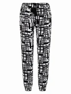 Spodnie damskie - Damskie spodnie ciążowe z wiskozy biało-czarne Bellybutton Maternity, r.40 - miniaturka - grafika 1