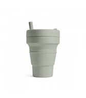 Kubki termiczne - Składany Kubek Biggie, Sage, 470 Ml, Stojo - miniaturka - grafika 1