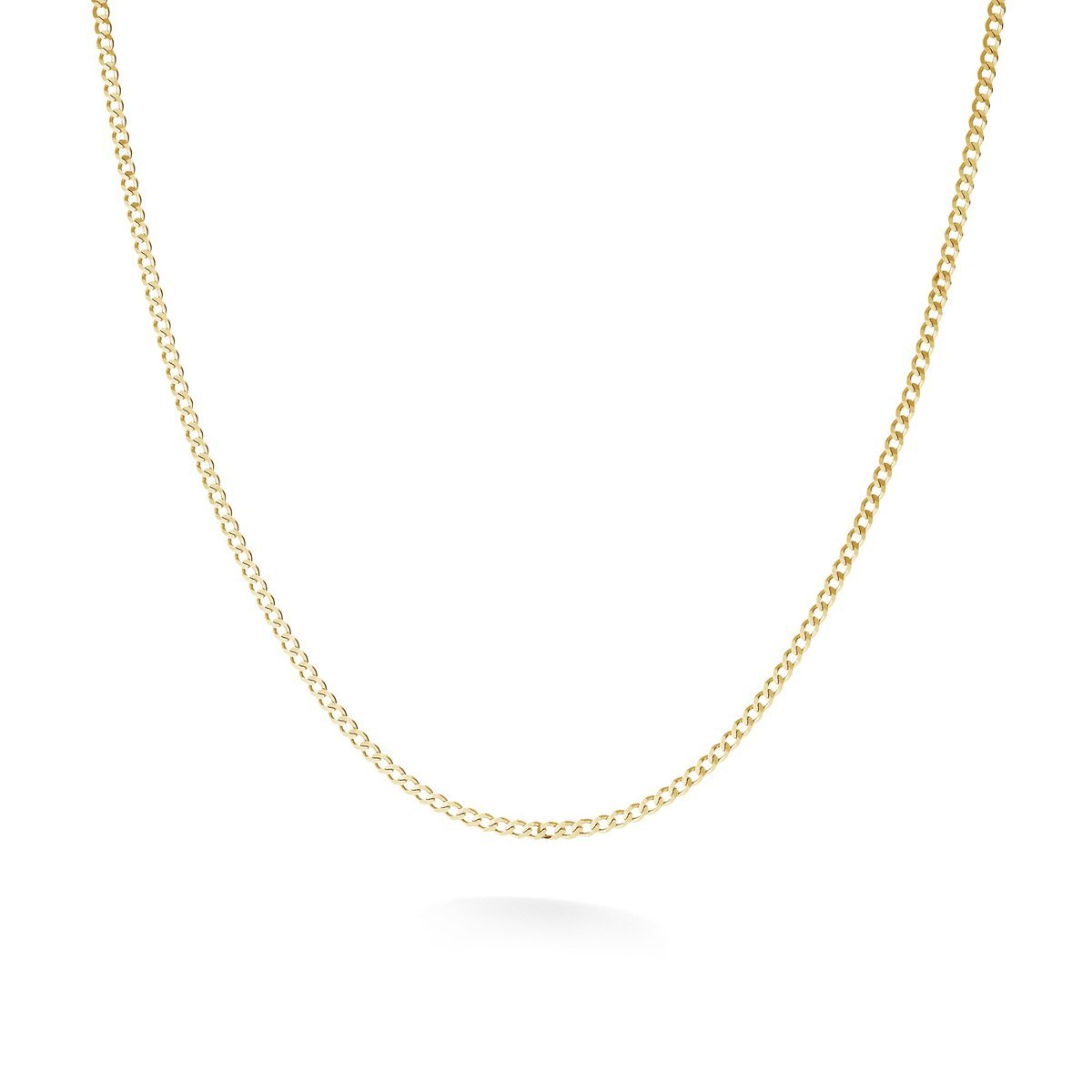 Łańcuszek pancerka diamentowana, srebro 925 w złotym pokryciu - długość 45 cm