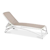 Leżaki ogrodowe - DKWADRAT Leżak Atlantico biały /beżowy 209371 - miniaturka - grafika 1