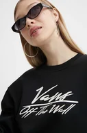 Bluzy damskie - Vans bluza damska kolor czarny z nadrukiem - miniaturka - grafika 1