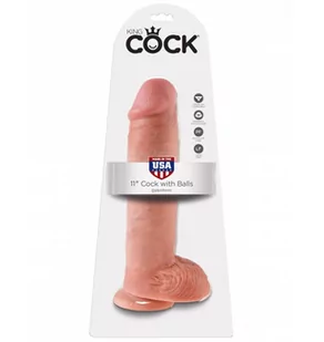 King Cock Penis dildo -  11 Inch with Balls Flesh - Sztuczne penisy - miniaturka - grafika 4