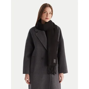 Szalik Calvin Klein Emblem LV04D8015G Czarny - Apaszki i szaliki damskie - miniaturka - grafika 1