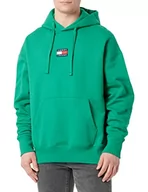 Bluzy męskie - Tommy Hilfiger Męska bluza z kapturem TJM Tommy Badge, Zielony Malachit, M - miniaturka - grafika 1
