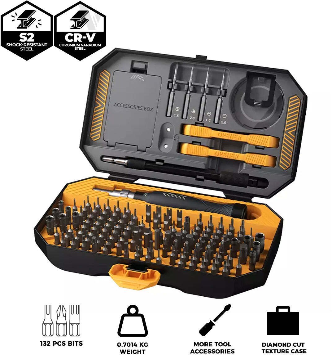 Jakemy JM-8183 Precision Screwdriver Kit with Opening Tools and Pliers 145 in 1