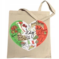 Torby i wózki na zakupy - Włochy Serce Torba Ekologiczna Modna - miniaturka - grafika 1