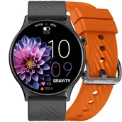 Smartwatch - Gravity GT19-2 Czarny, Pomarańczowy - miniaturka - grafika 1