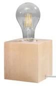 Lampy stojące - Drewniana lampka biurkowa z odkrytą żarówką - 4X EX587 Z8-F75 - miniaturka - grafika 1
