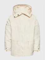 Kurtki damskie - adidas Parka HK5249 Écru Relaxed Fit - miniaturka - grafika 1