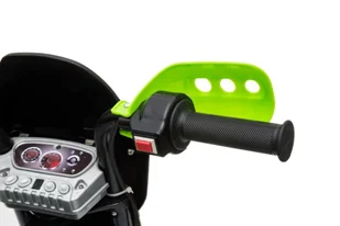 Motorek Cross dla dzieci Pojazd na akumulator Zielony + Pomocnicze kółka + Dźwięki LED - Tory, garaże, parkingi - miniaturka - grafika 19