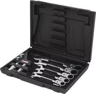 KS Tools KS-Tools 503.4867 Gear Plus Czarny z grzechotką zestaw kluczy pierścieniowych szczękowych, z blokadą, 12-częściowy, 8  19 MM, z zamkiem adapter 5034867 - Zestawy narzędziowe - miniaturka - grafika 1