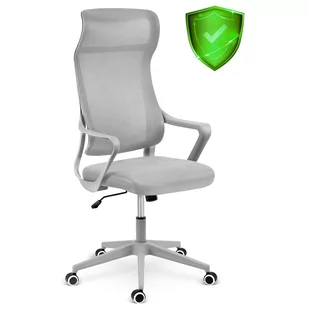 Fotel biurowy, krzesło biurowe Fotel biurowy z mikrosiatki Sofotel Labi szary - Fotele i krzesła biurowe - miniaturka - grafika 2