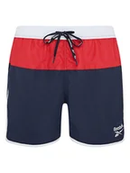 Kąpielówki męskie - Reebok Szorty kąpielowe "Troy" w kolorze granatowo-czerwono-białym - miniaturka - grafika 1