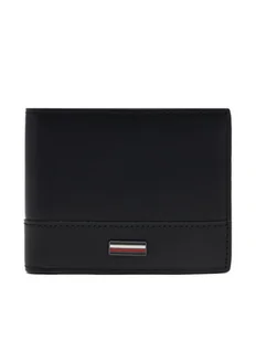 Tommy Hilfiger Duży Portfel Męski Th Corp Mini Cc Wallet AM0AM13244 Czarny - Portfele - miniaturka - grafika 1