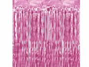 Sylwester - Kurtyna - zasłona na drzwi różowa metaliczna - 200 cm x 100 cm - miniaturka - grafika 1
