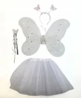 Dodatki do strojów karnawałowych - MOTYL PRZEBRANIE SKRZYDŁA OPASKA RÓŻDZKA I SPÓDNICZKA - miniaturka - grafika 1