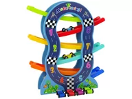 Zabawki interaktywne dla dzieci - Import LEANToys Drewniana Zjeżdżalnia 6 Poziomów Autka Liczby LT-10157-0 - miniaturka - grafika 1