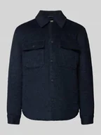 Kurtki męskie - Kurtka koszulowa o kroju regular fit ze szczotkowanego materiału model ‘GIO’ - miniaturka - grafika 1