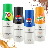 Syropy i koncentraty owocowe - 4x Syrop 7Up Pepsi Mirinda Pepsi Max Sodastream do saturatora wody 440ml - miniaturka - grafika 1