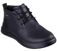 Botki męskie - Trzewiki Męskie SKECHERS PROVEN CONKLIN czarne skóra ekologiczna 42,5 EU - miniaturka - grafika 1